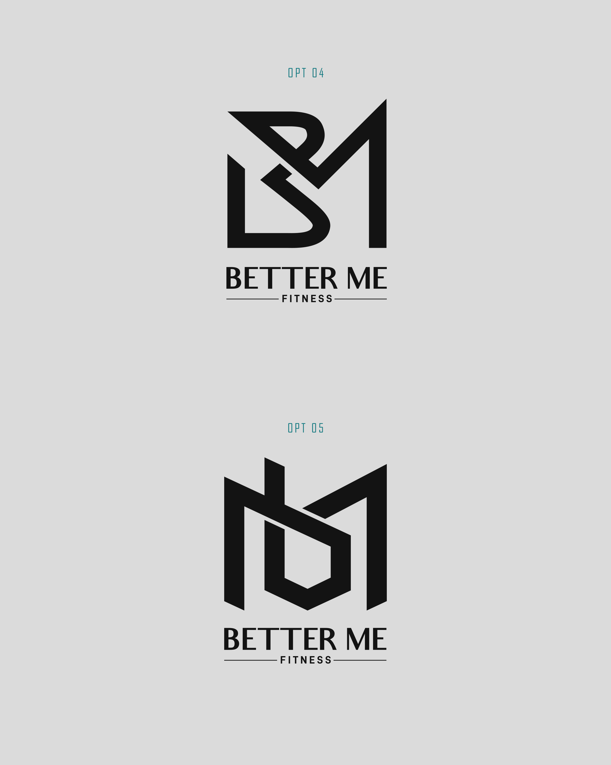 Better Me Fitness logo sheet 03 featuring refined layout and modern branding elements