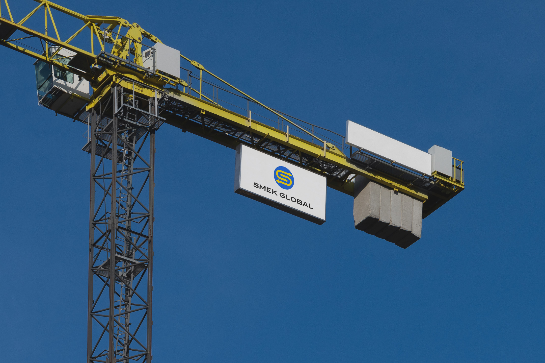 Logo Mockup on Crane