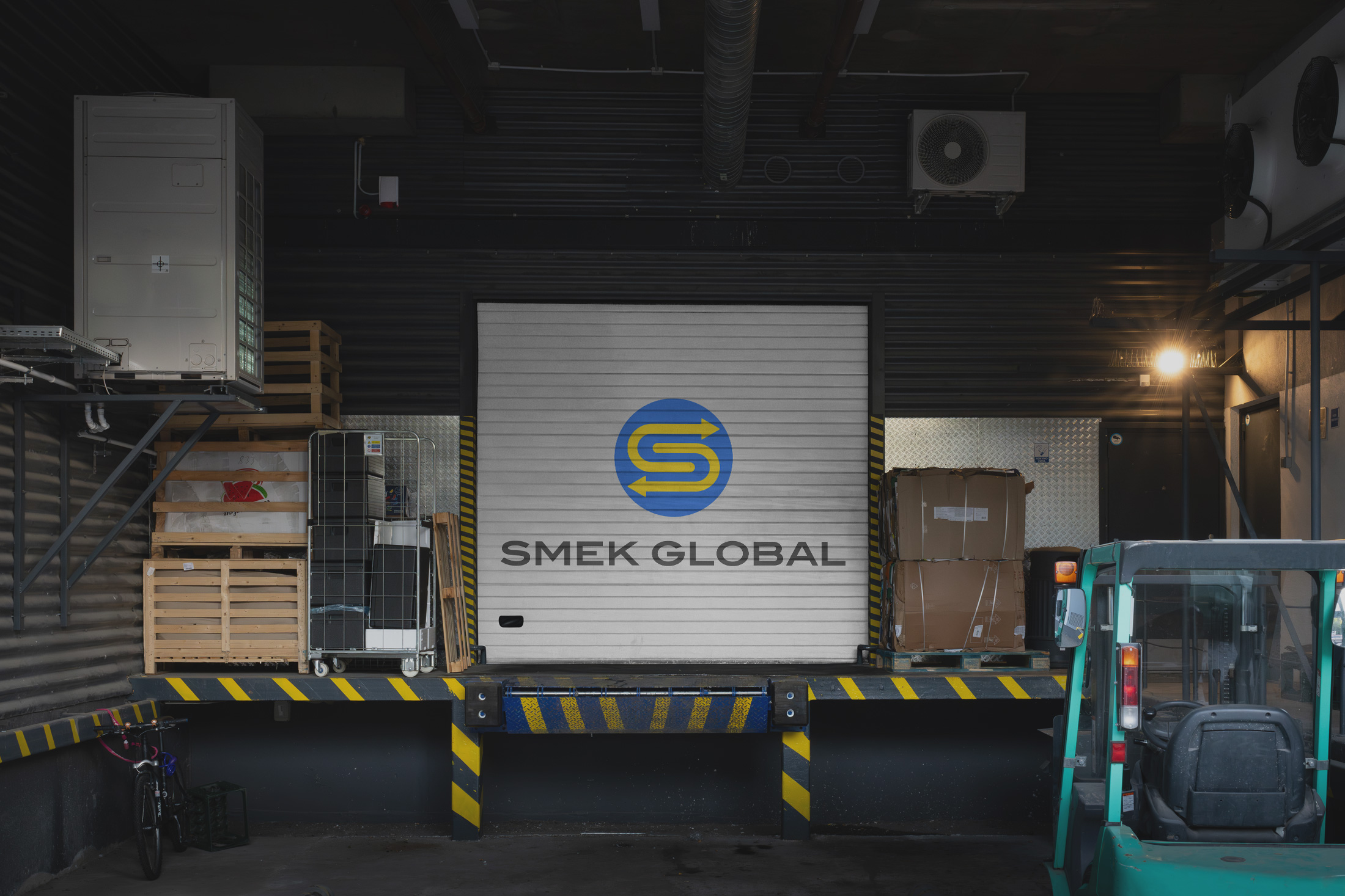 Logo Mockup on Industrial Garage