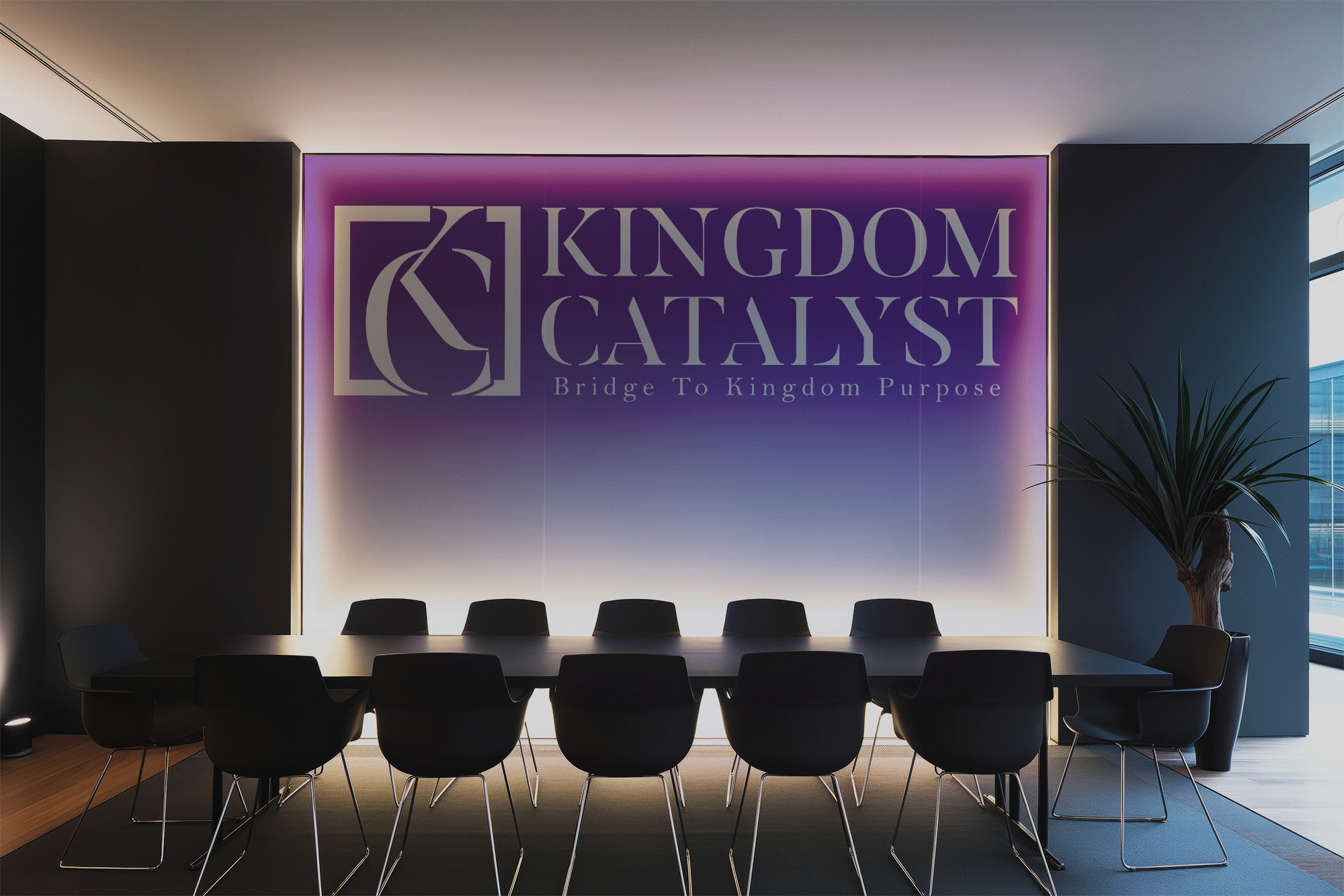 Kingdom Catalyst Logo in Conference Room