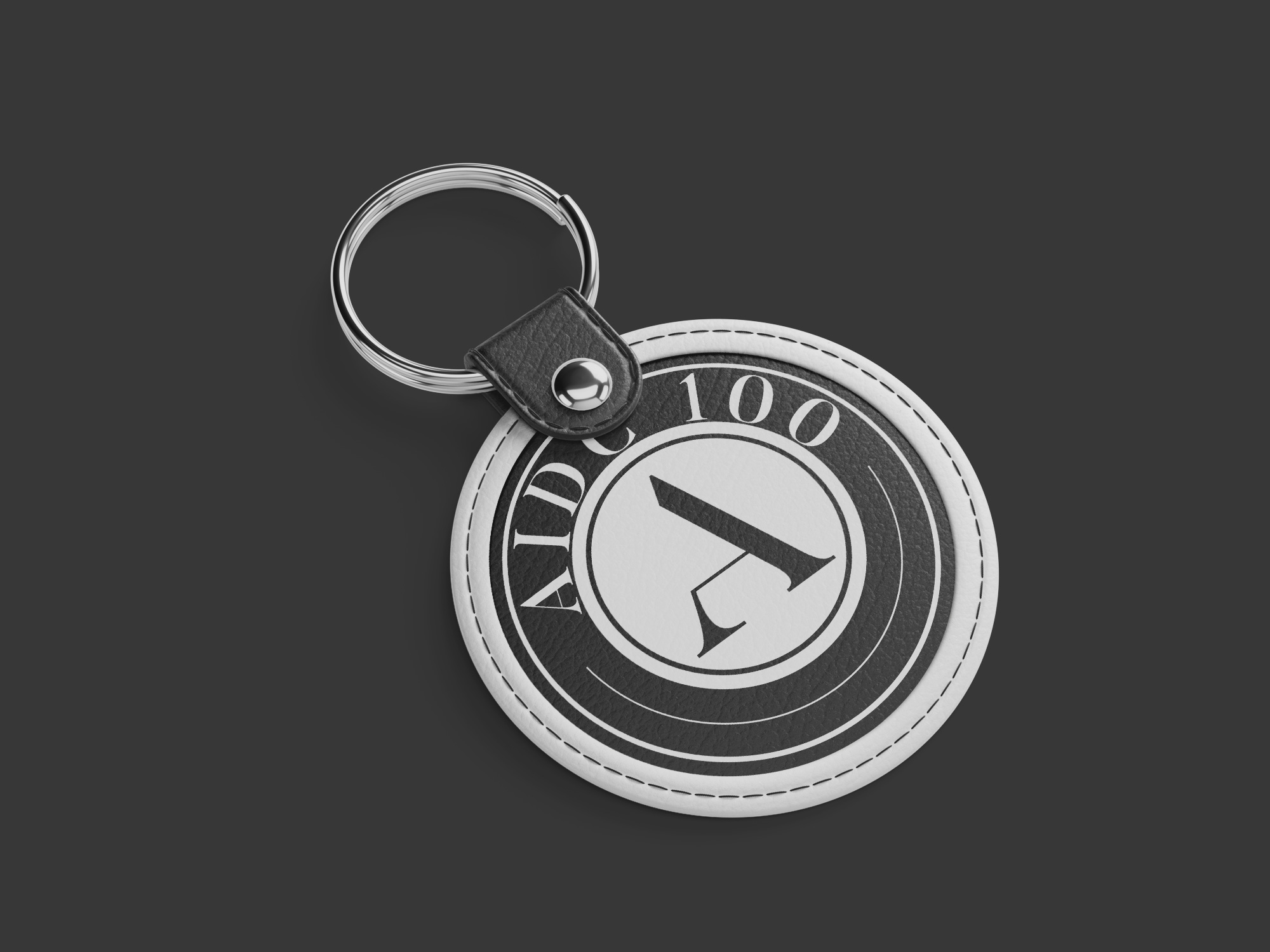 AIDC 100 logo on keychain mockup