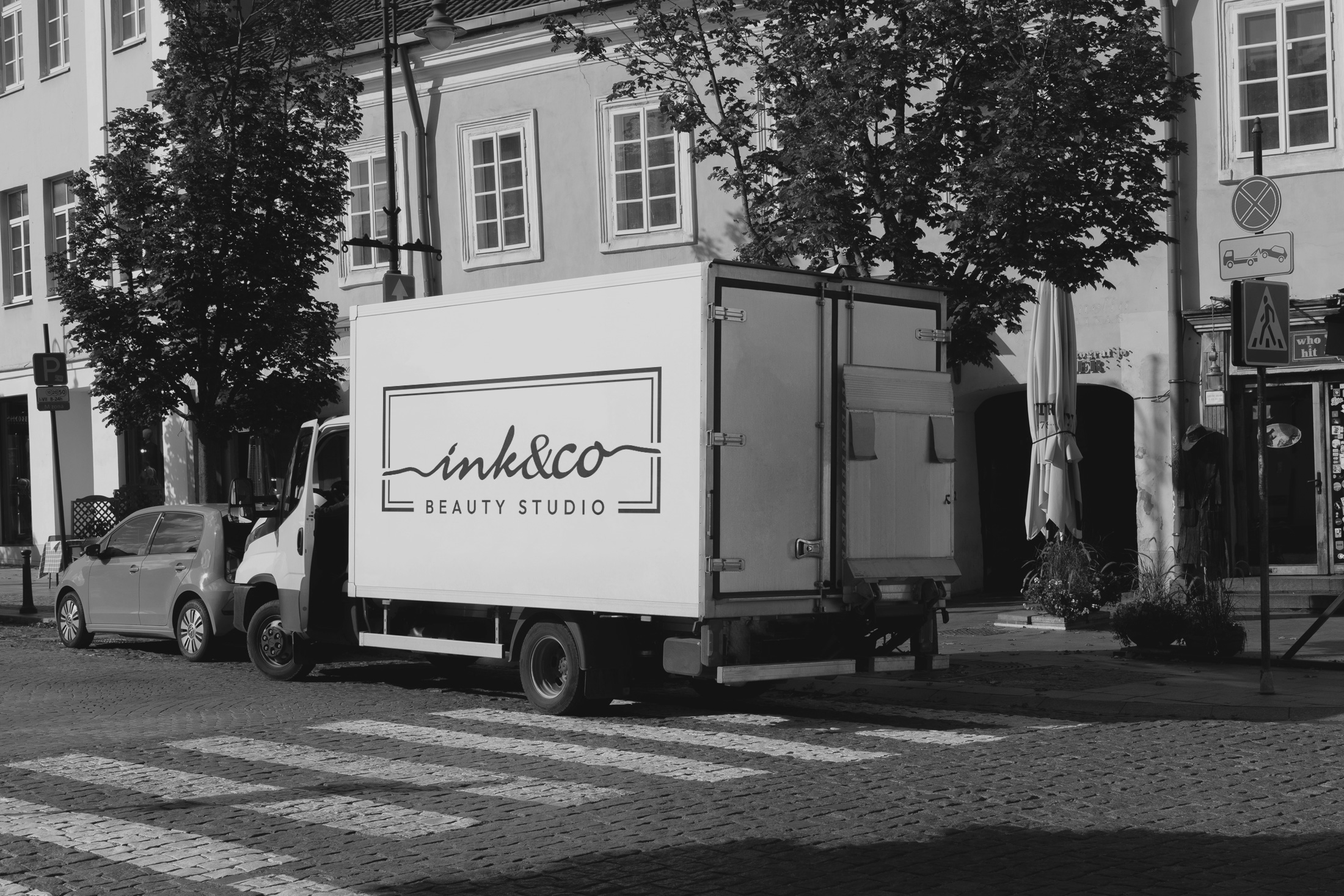 Ink & Co minimal logo truck mockup