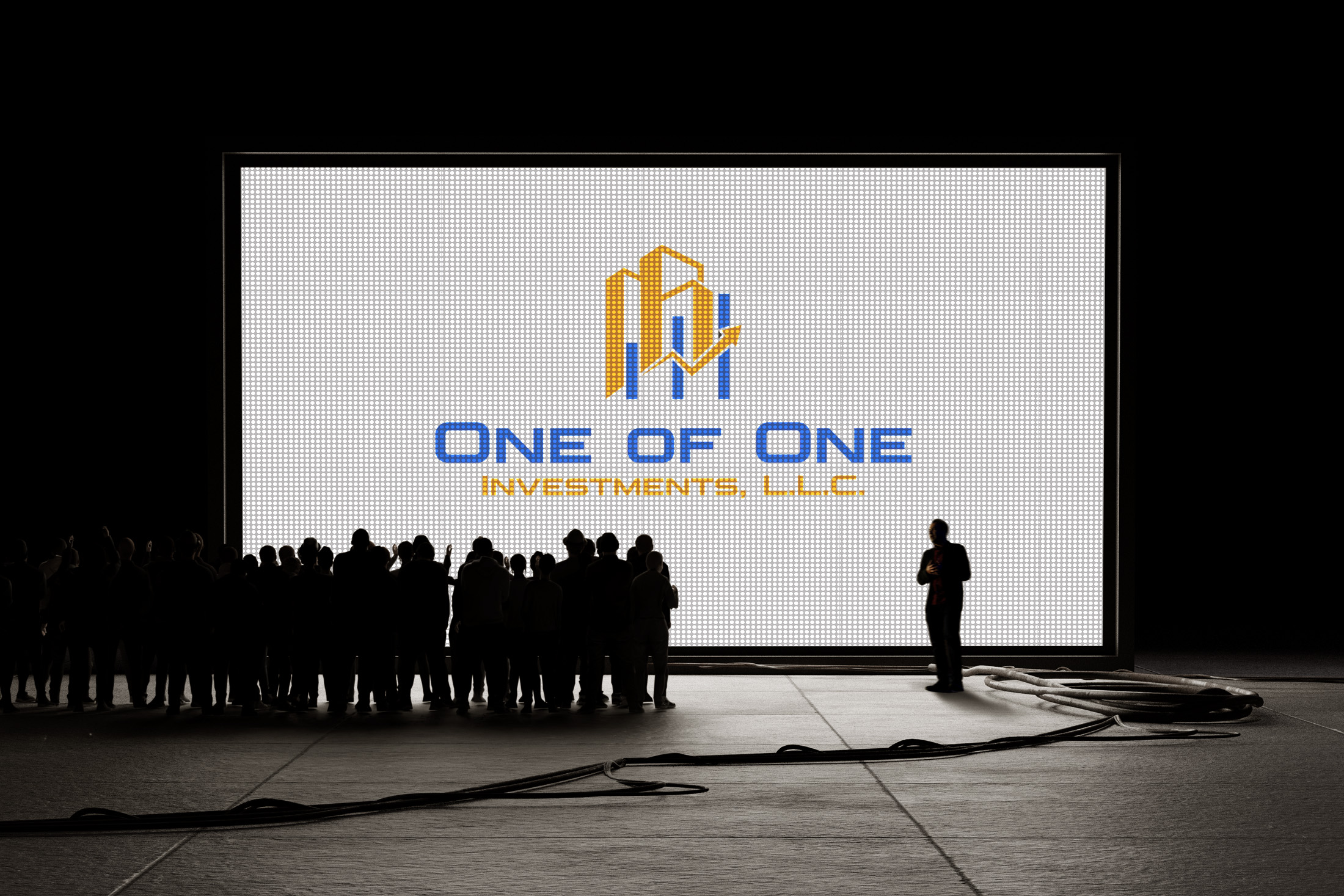 3D Projector Display Screen Mockup of Final Logo