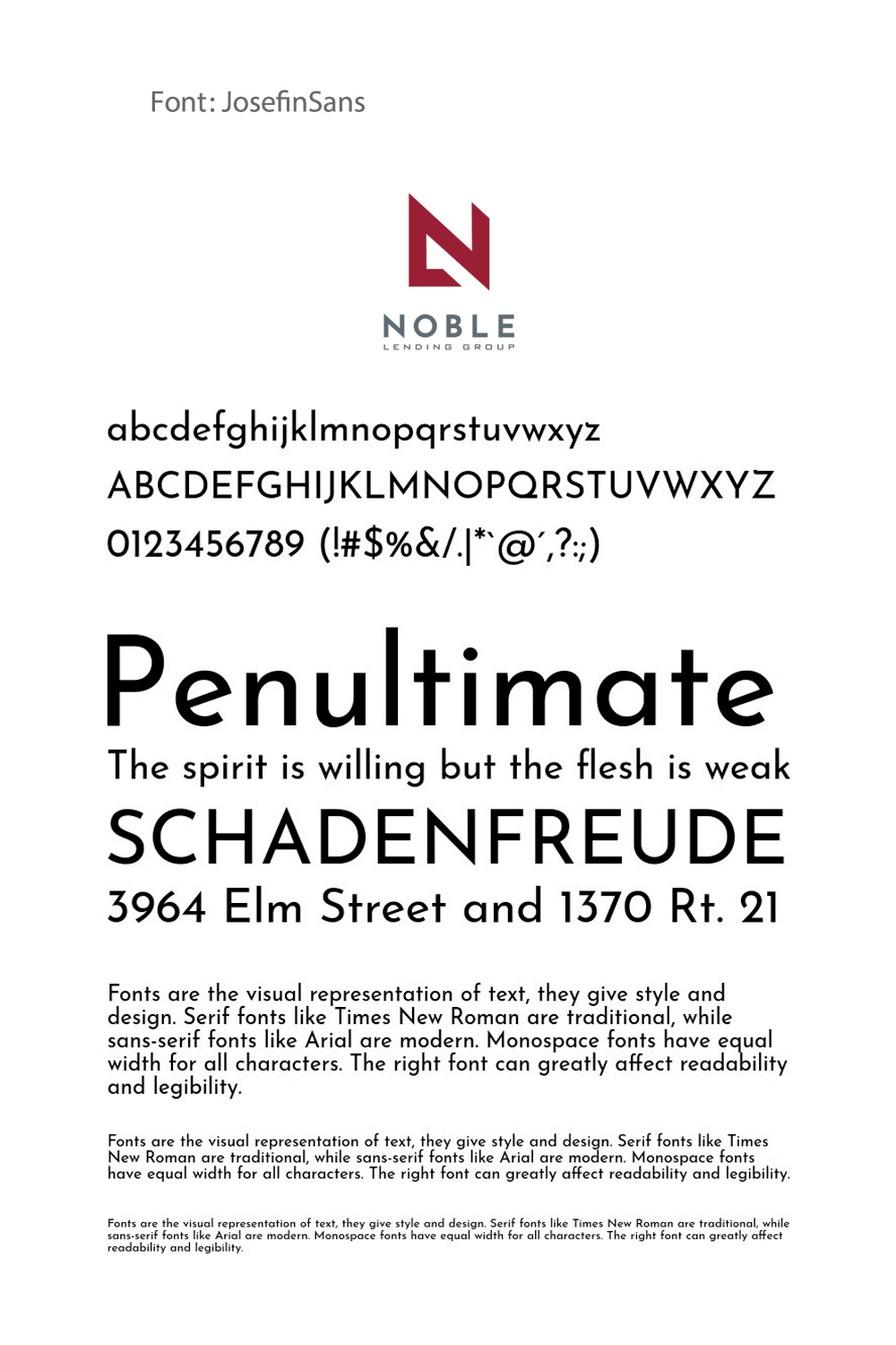 Josefin Sans Font