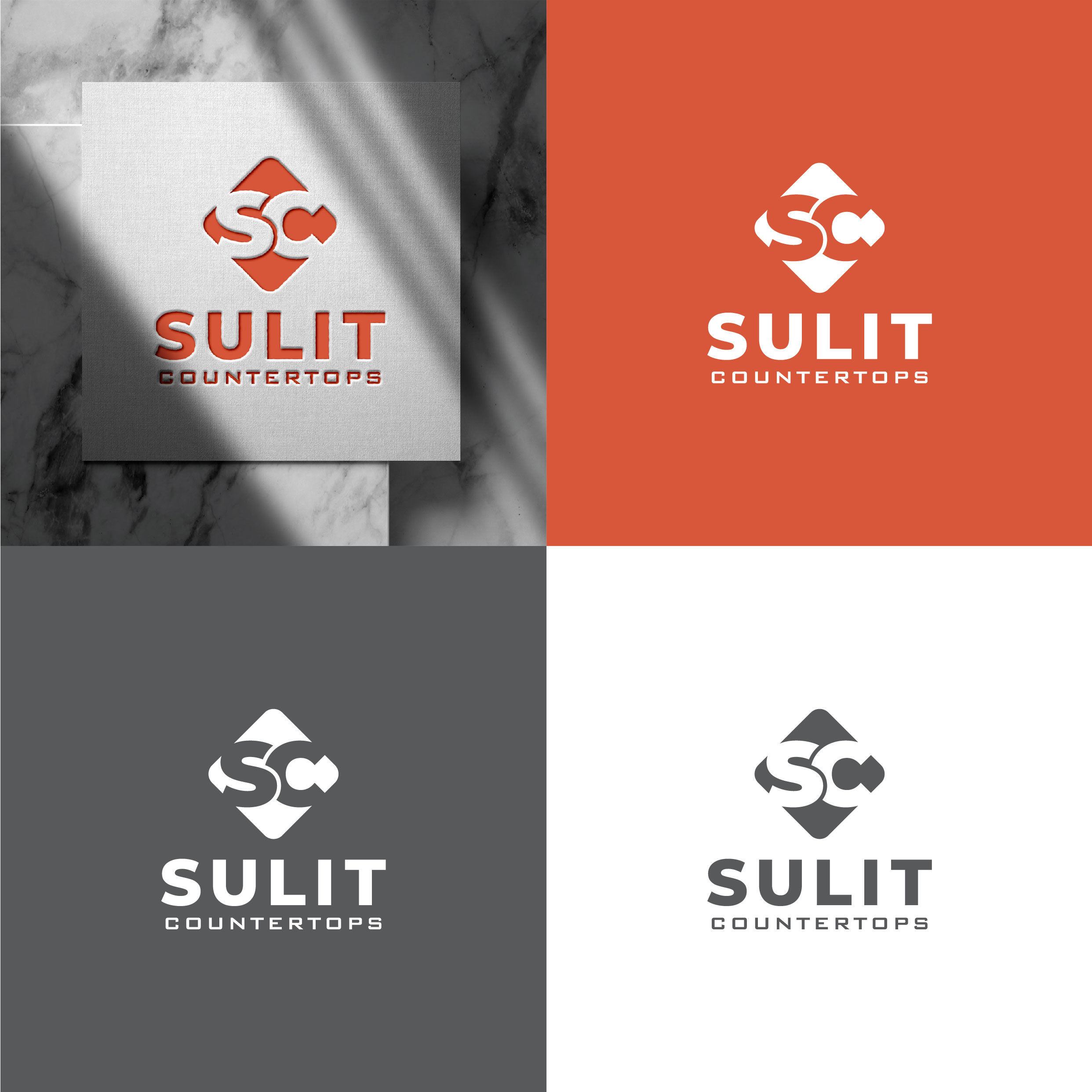 Sulit Countertops brand presentation mockup
