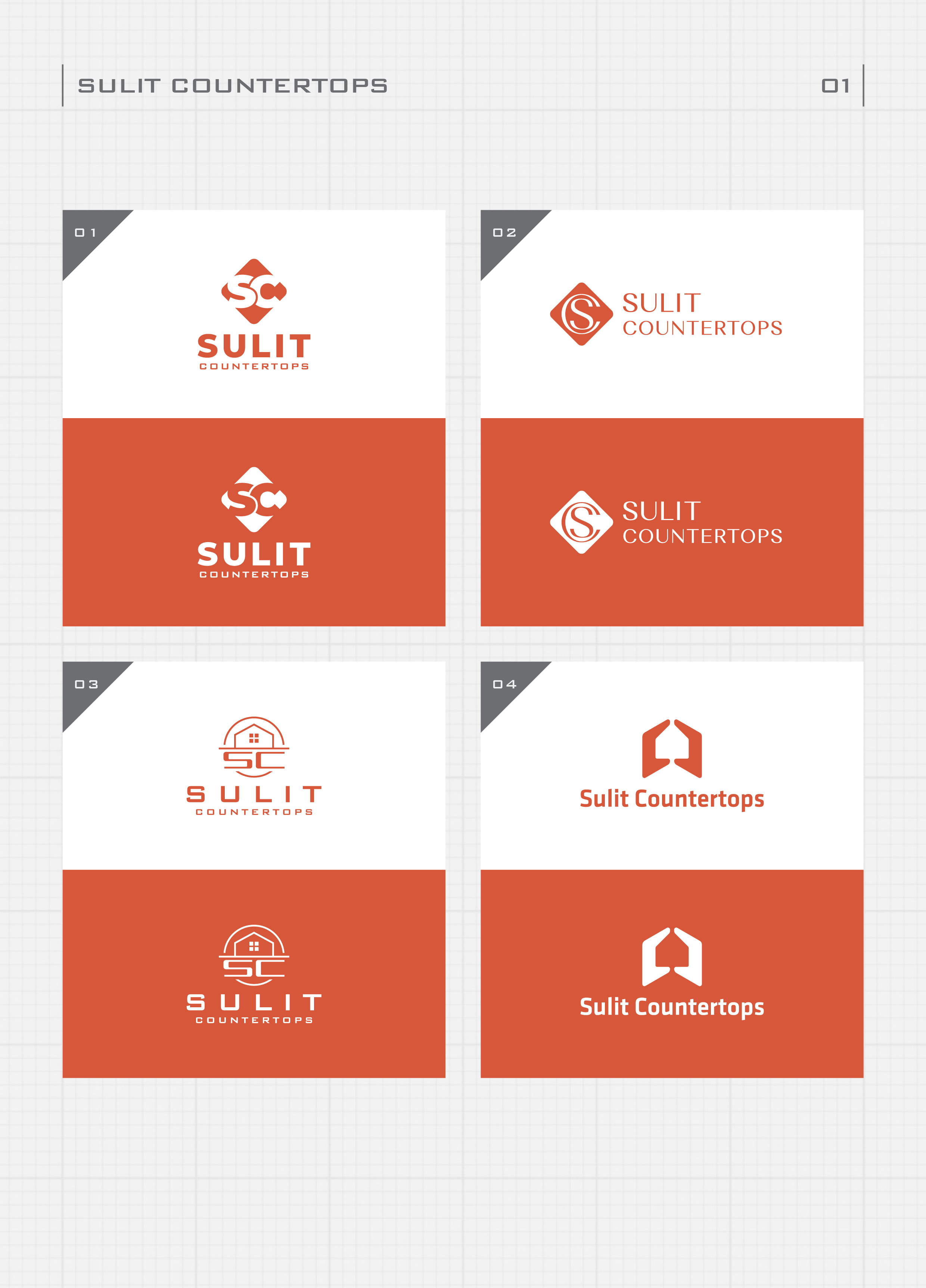 Sulit Countertops option sheet showcasing logo and brand elements