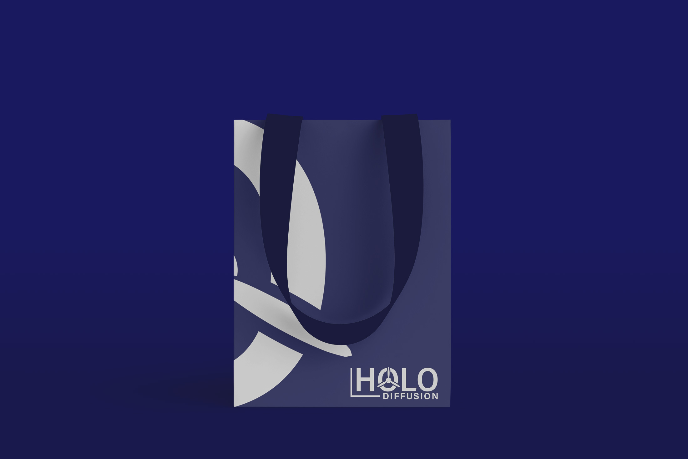 HoloDiffusion minimal logo design styling fashion branding mockup