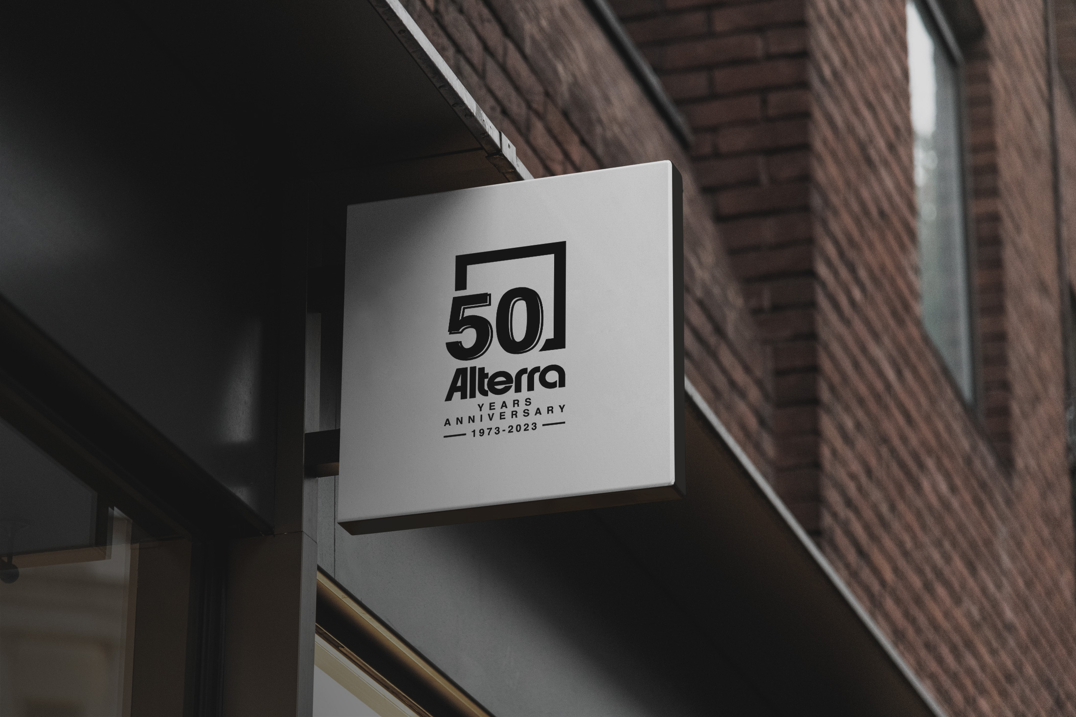 Alterra Branding Logo Sign Mockup