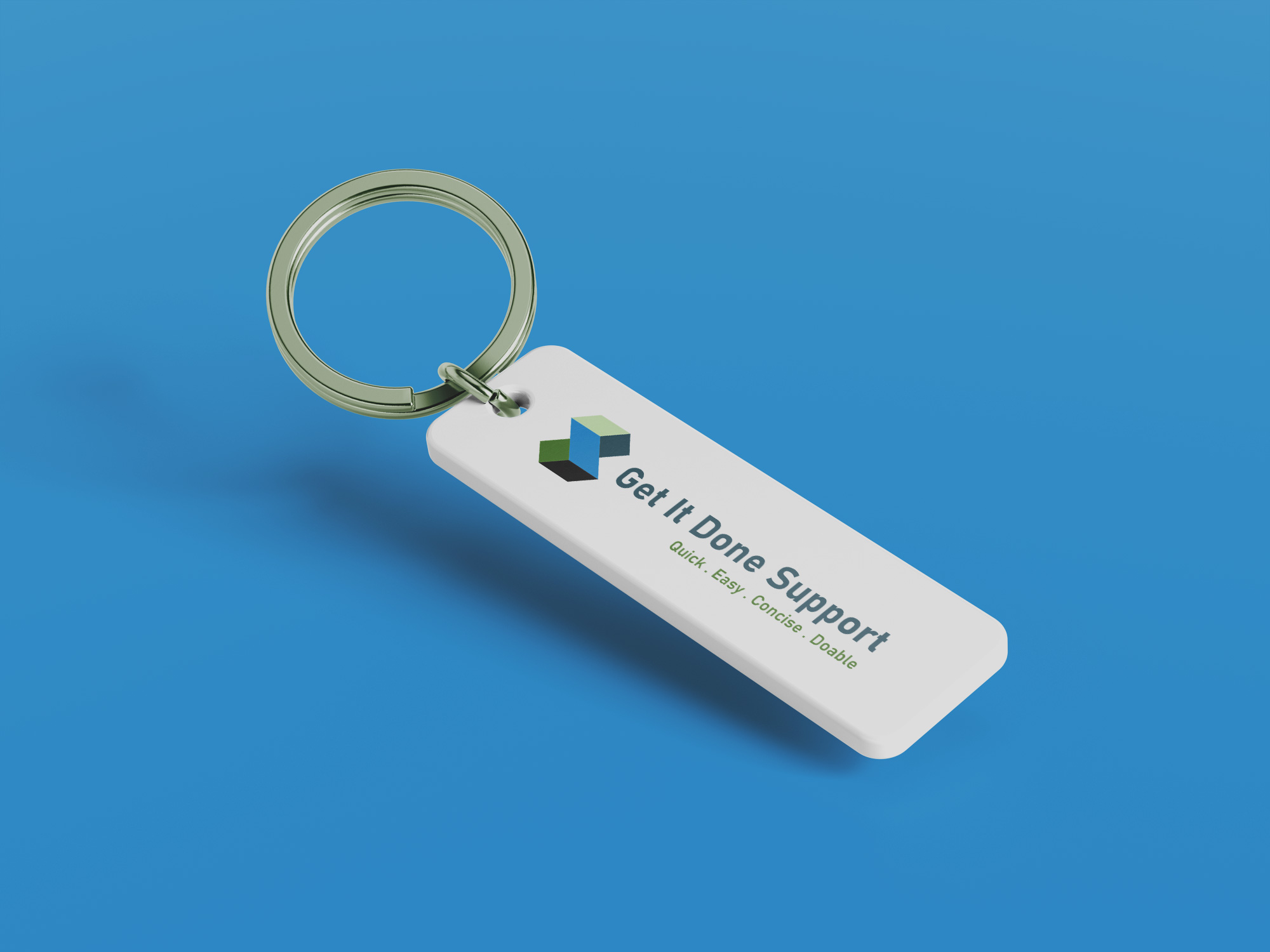 Final Logo on Keychain Mockup