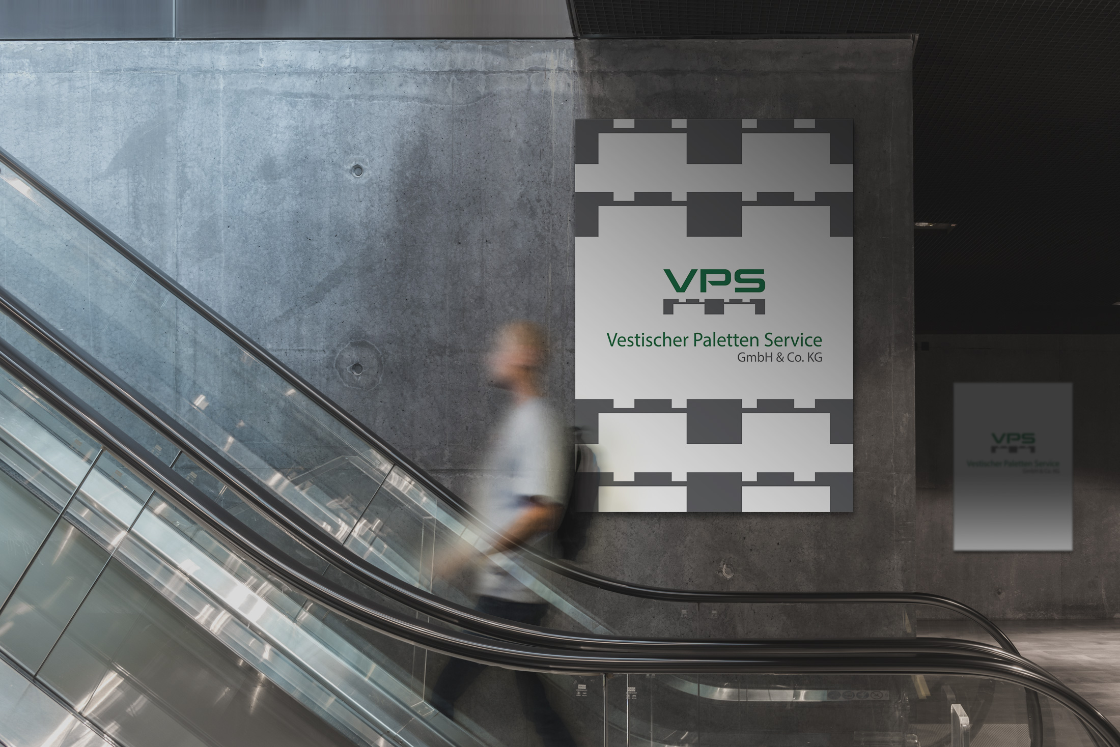 VPS Logo on Escalator
