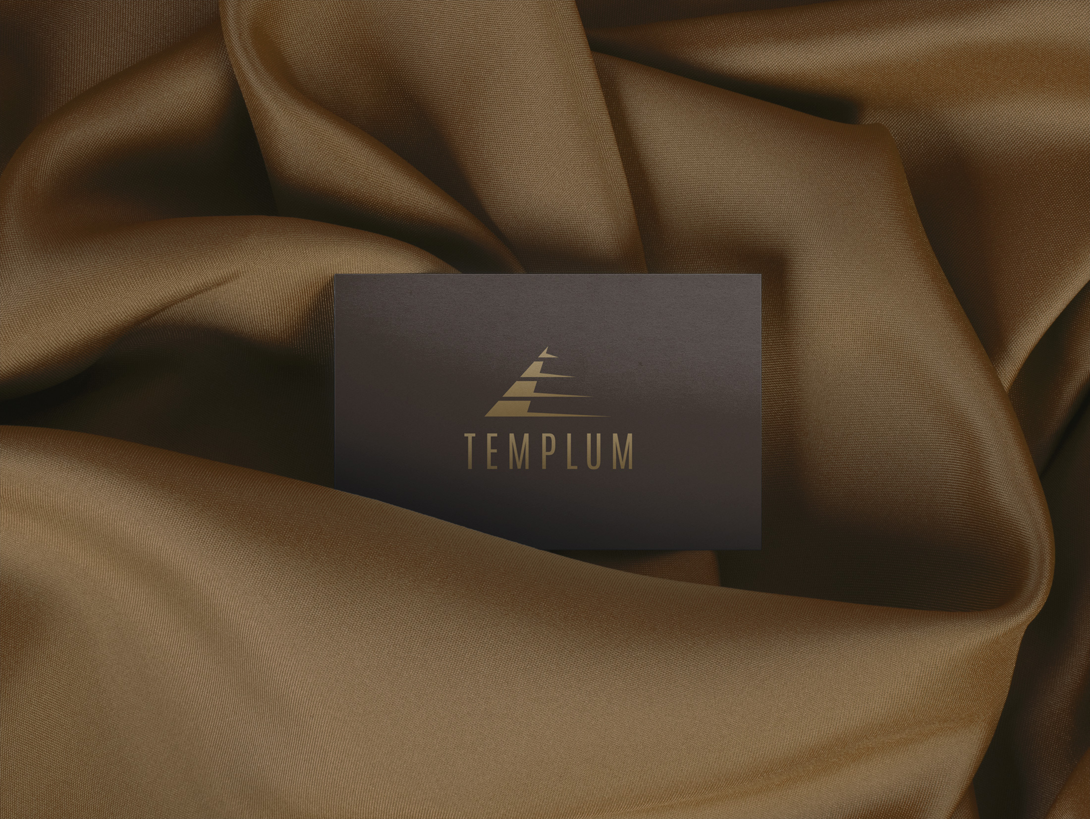 Business card on fabric