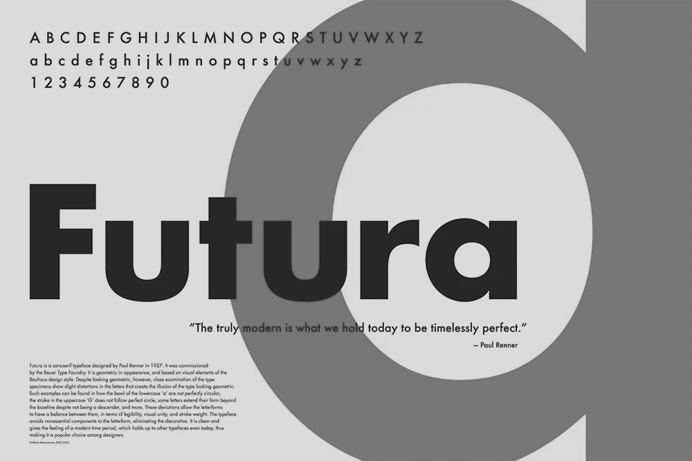 Futura Font Sample