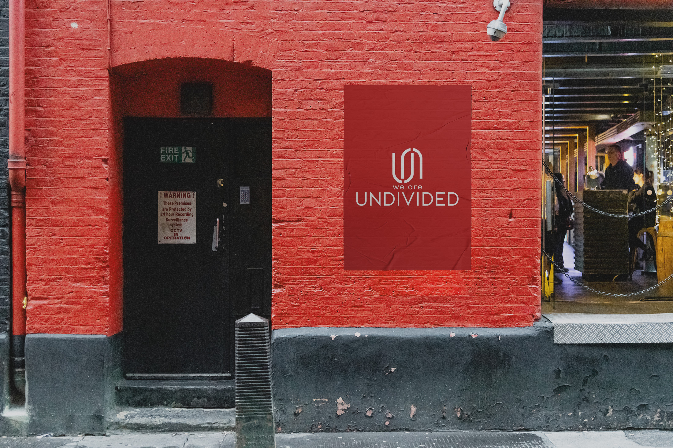 Undivided logo on poster