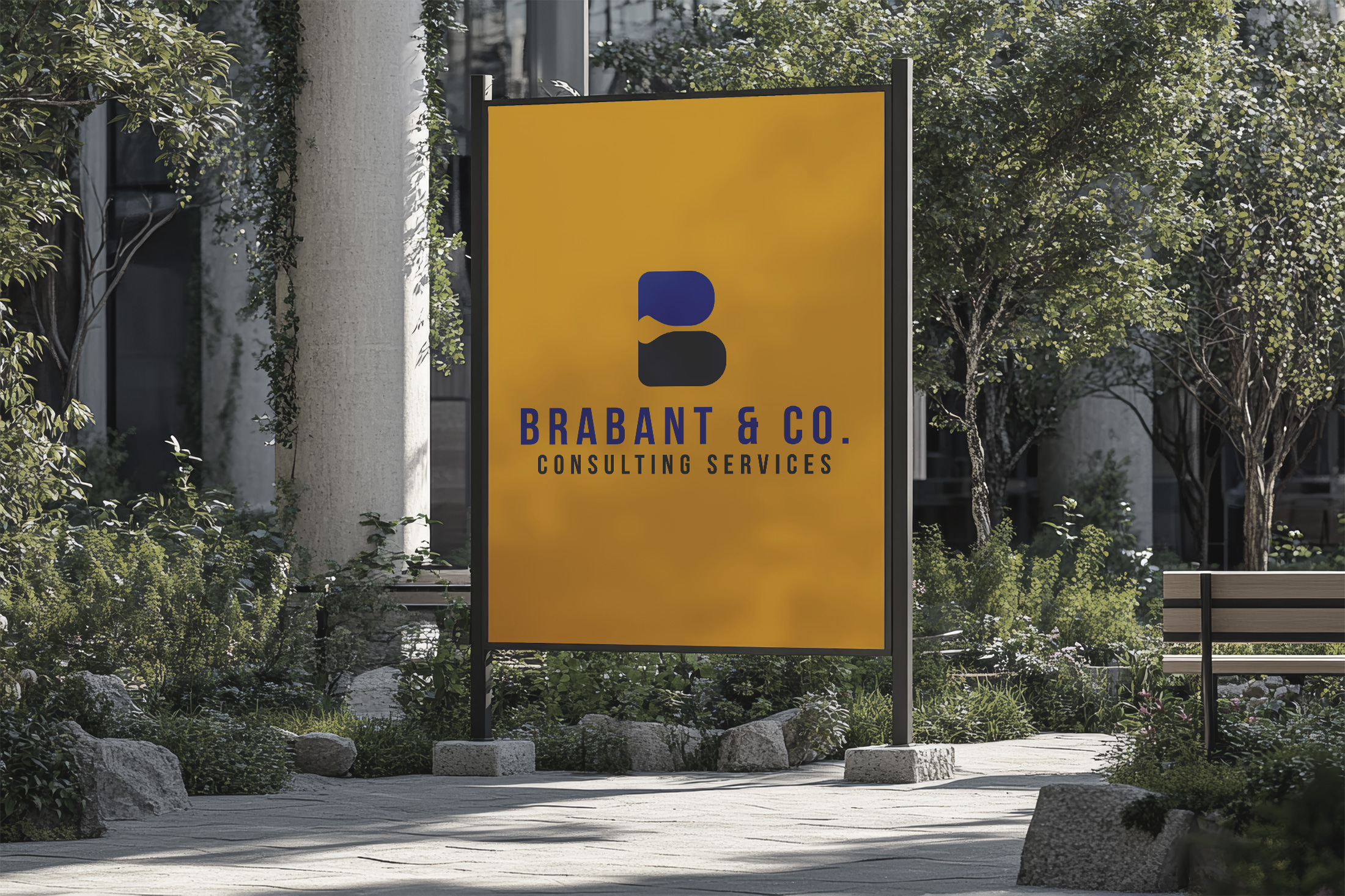 Final Deliveries Brabant Consulting Minimal Logo Signboard