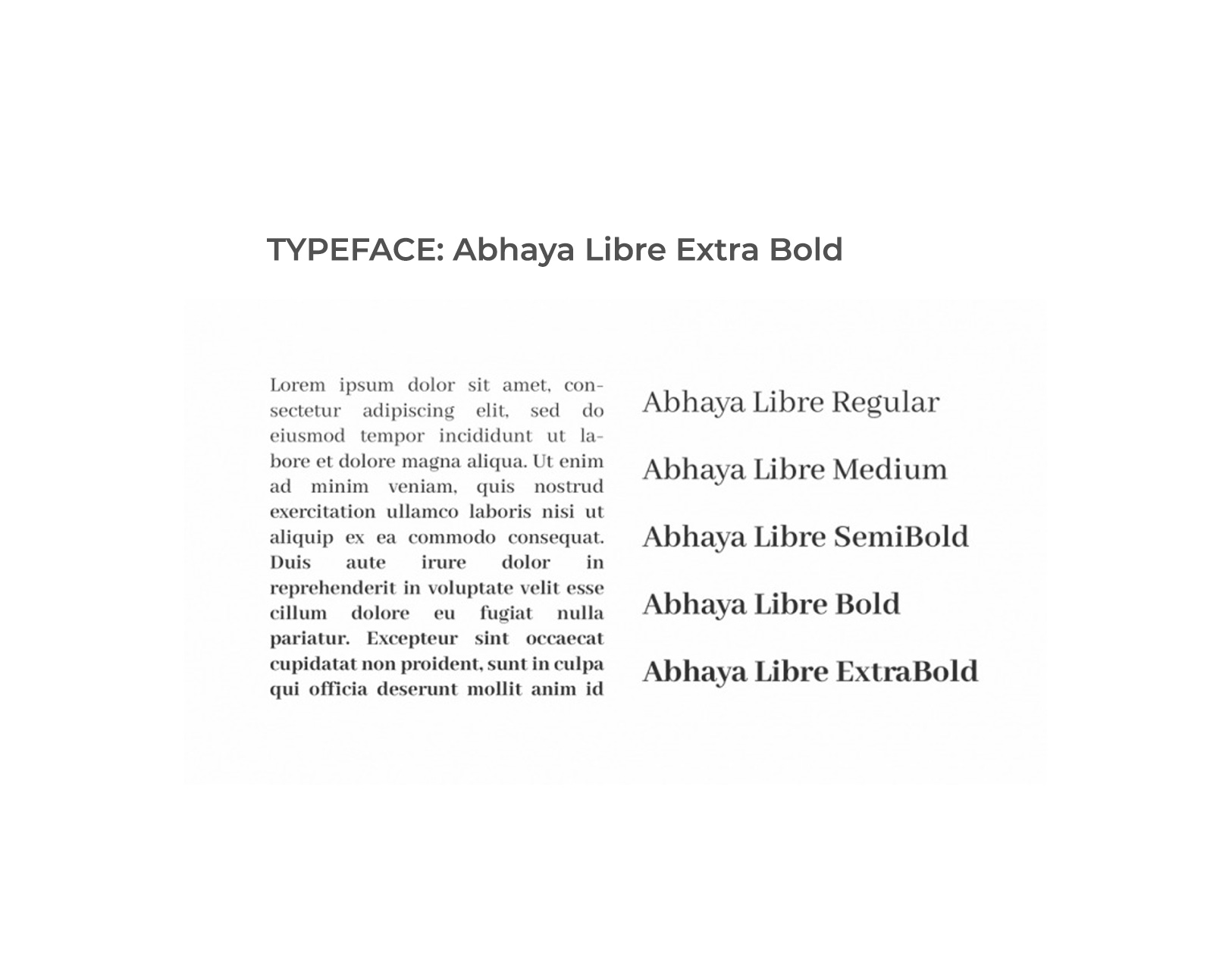 Approved logo with Abhaya Libre Extra Bold