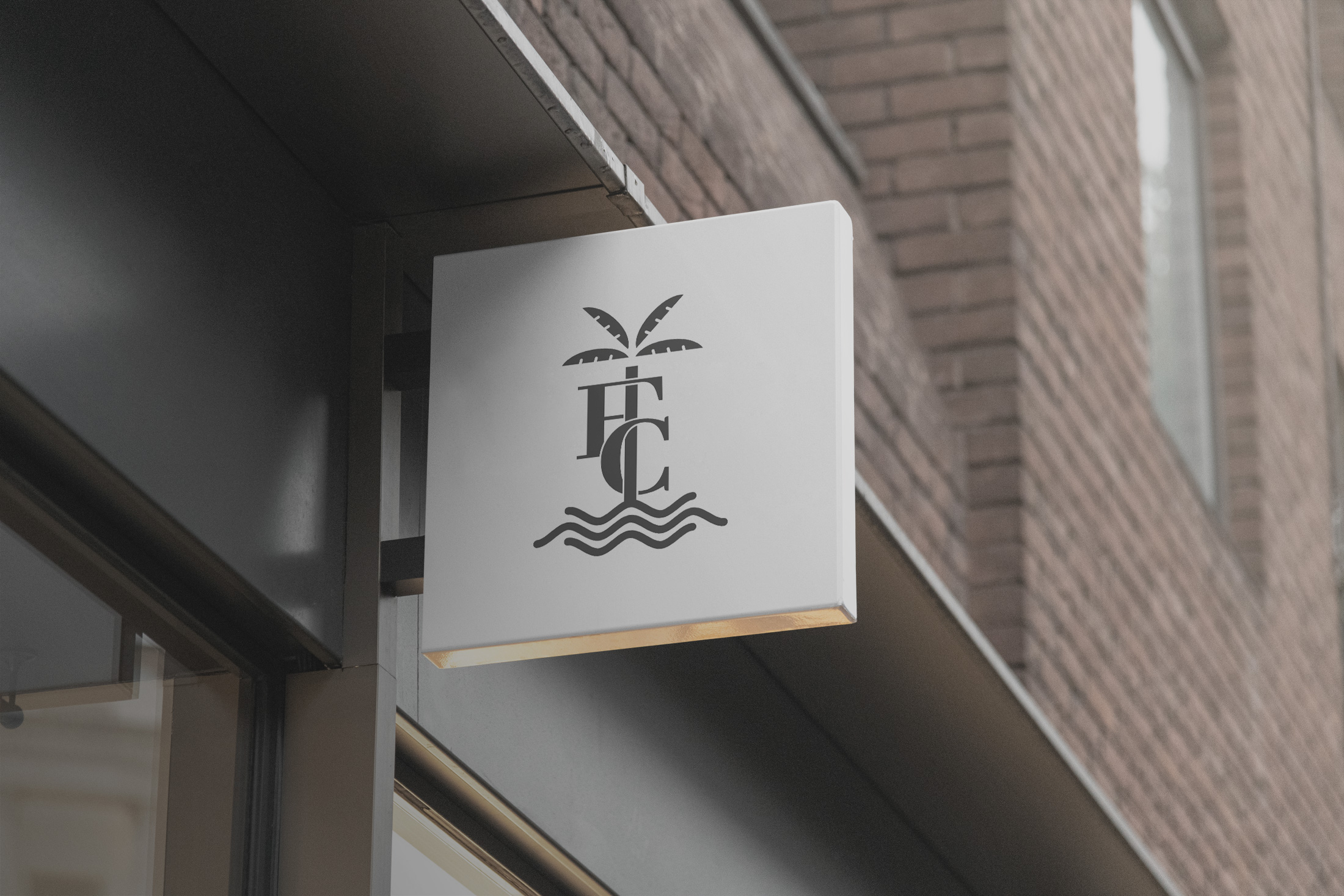 Logo on shop board