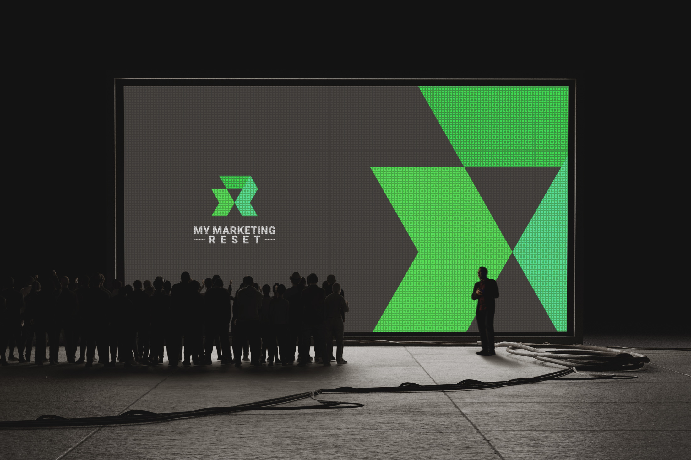 Logo on Display Screen Mockup