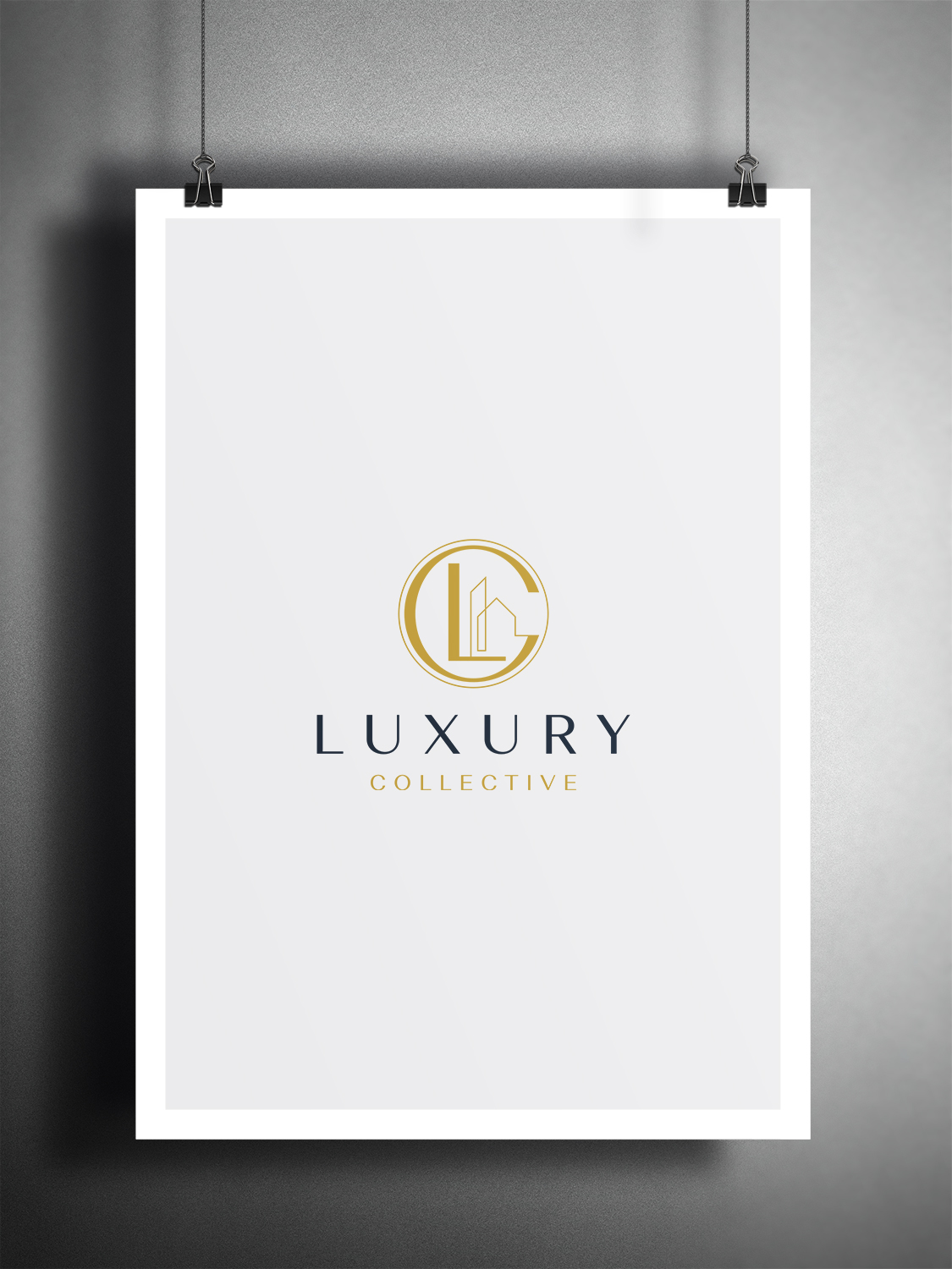 Luxury logo creative 2 poster mock-up